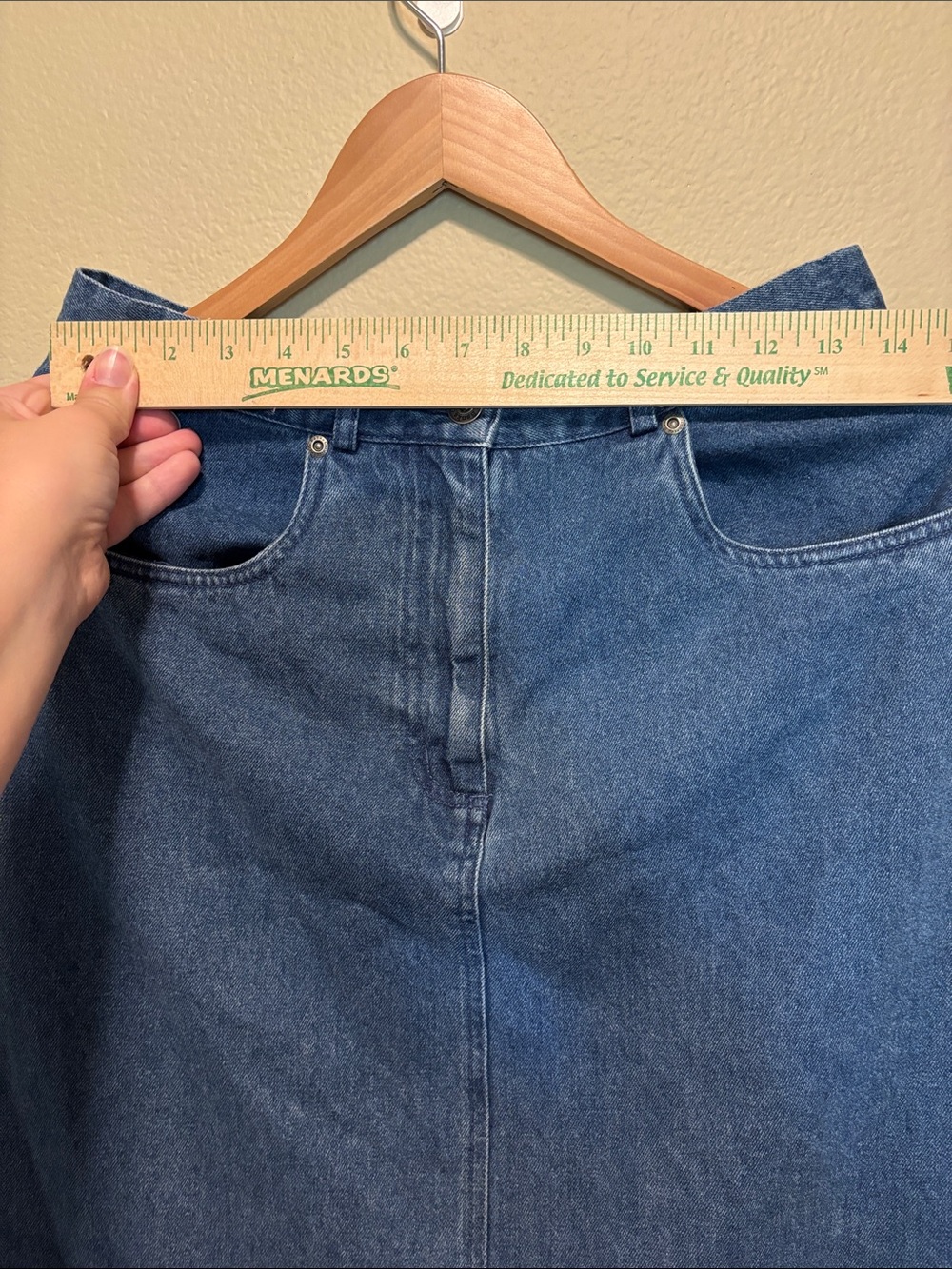 Christopher & Banks Dark Blue Denim Maxi Skirt - Picture 3 of 8